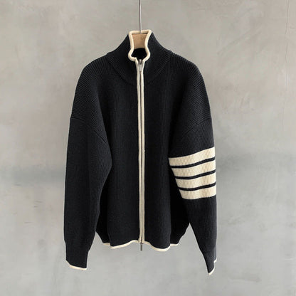 Owen | Men's Zip-Up Stand Collar Sweater