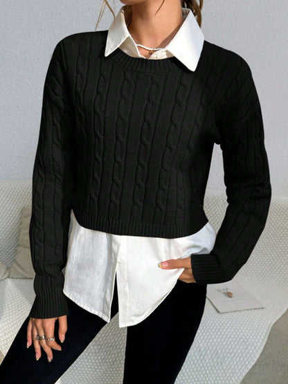 Paige | Women's Cropped Cable Knit Sweater