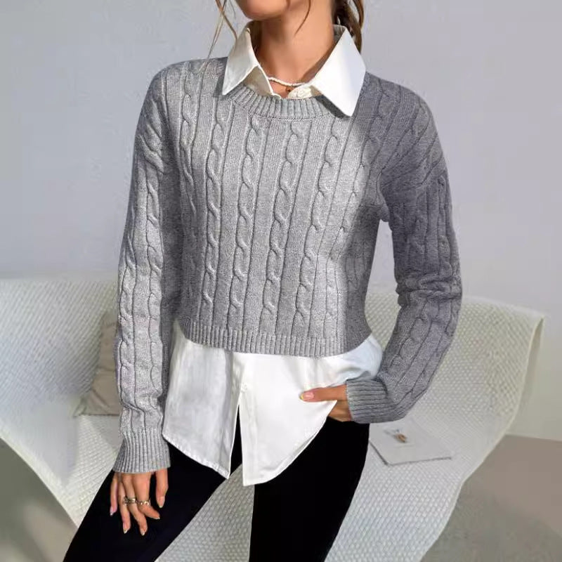 Paige | Women's Cropped Cable Knit Sweater