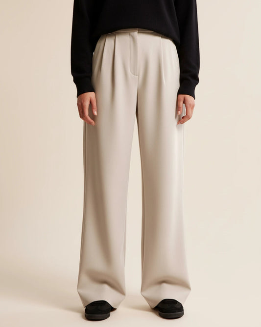 Pam | Women's High-Waisted Pleated Wide Leg Pants