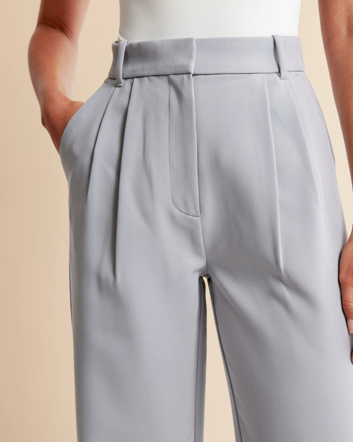 Pam | Women's High-Waisted Pleated Wide Leg Pants