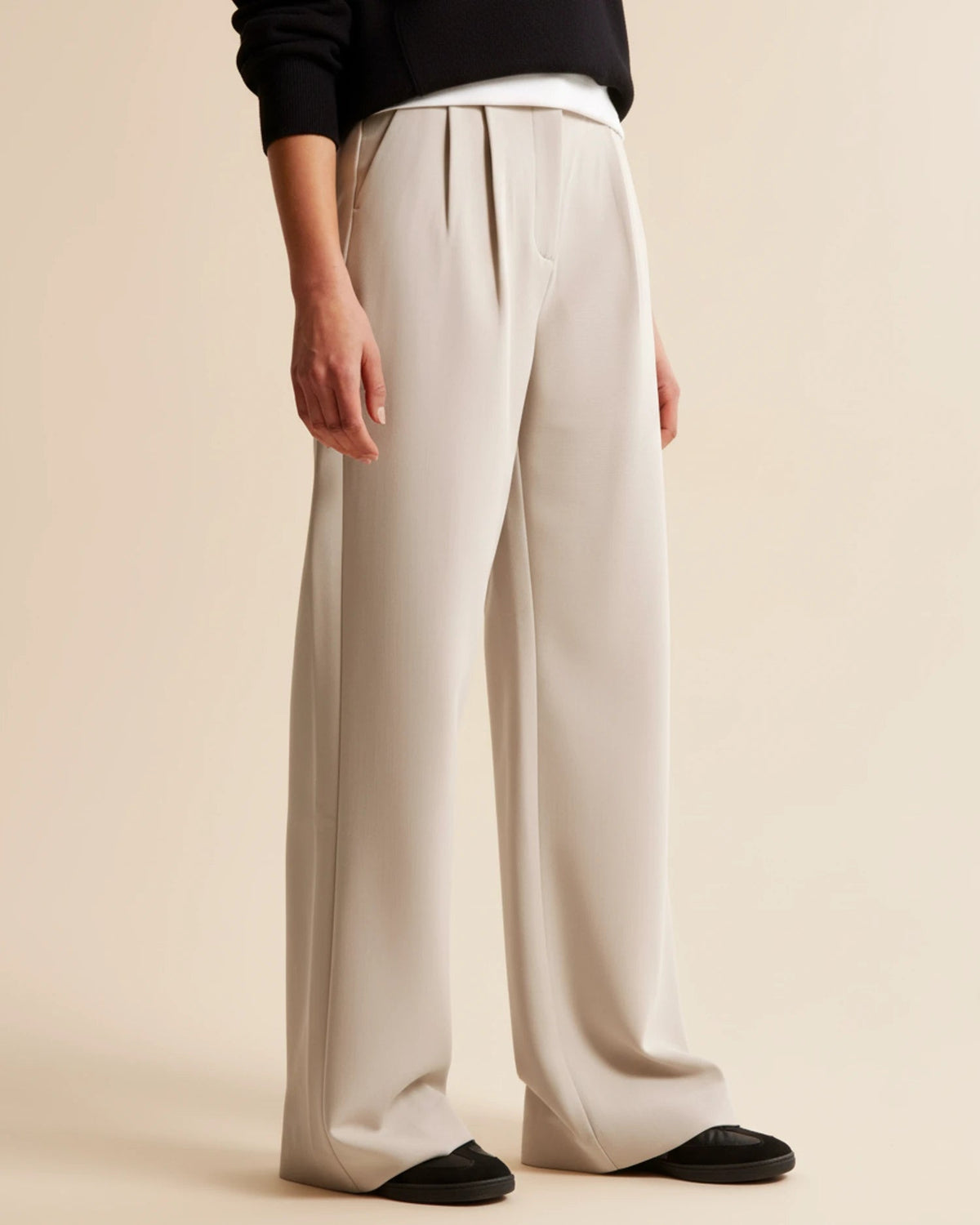 Pam | Women's High-Waisted Pleated Wide Leg Pants