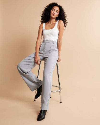 Pam | Women's High-Waisted Pleated Wide Leg Pants