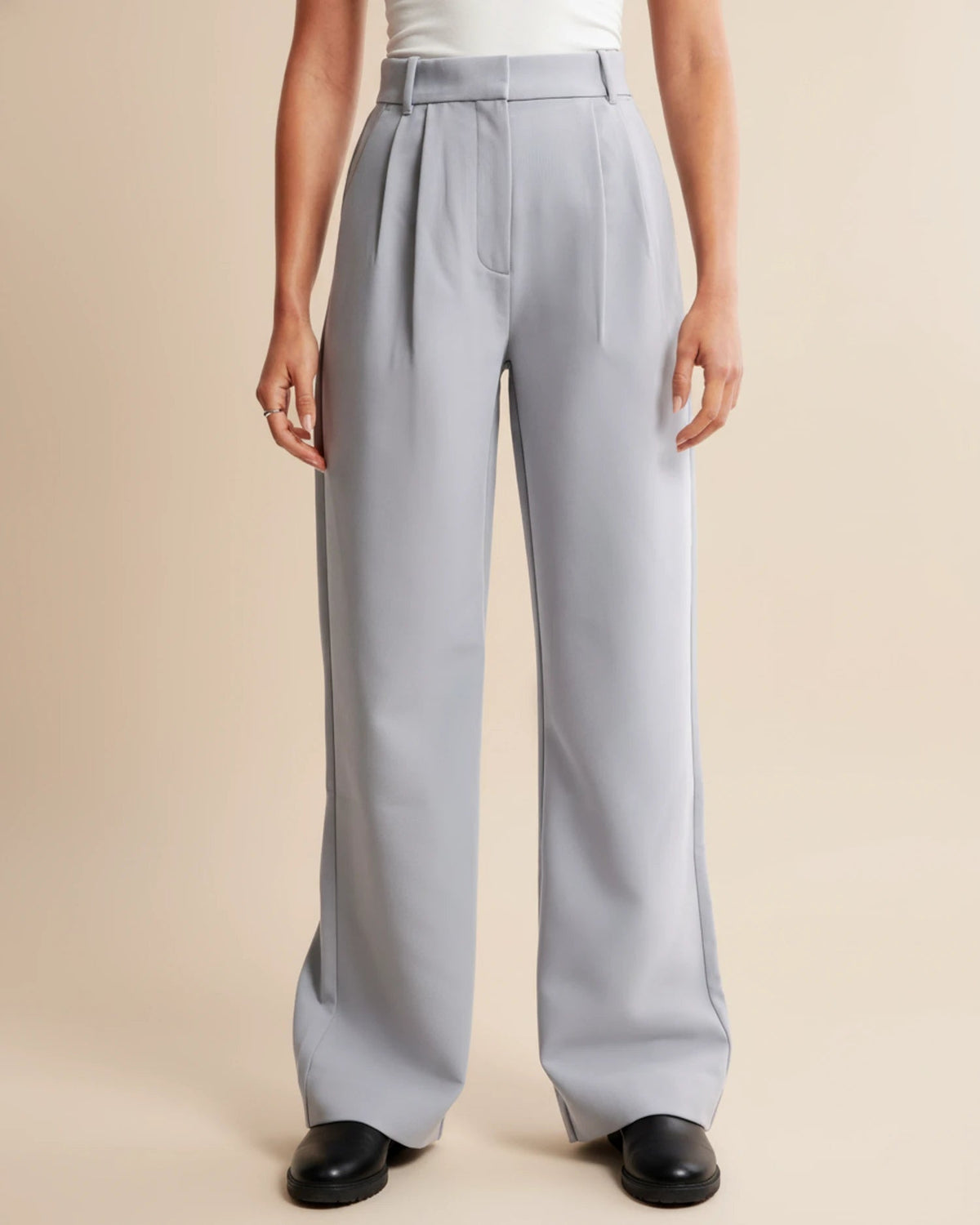 Pam | Women's High-Waisted Pleated Wide Leg Pants
