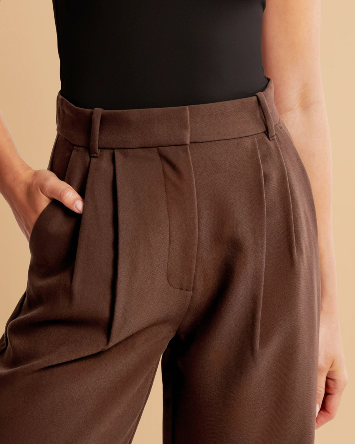 Pam | Women's High-Waisted Pleated Wide Leg Pants