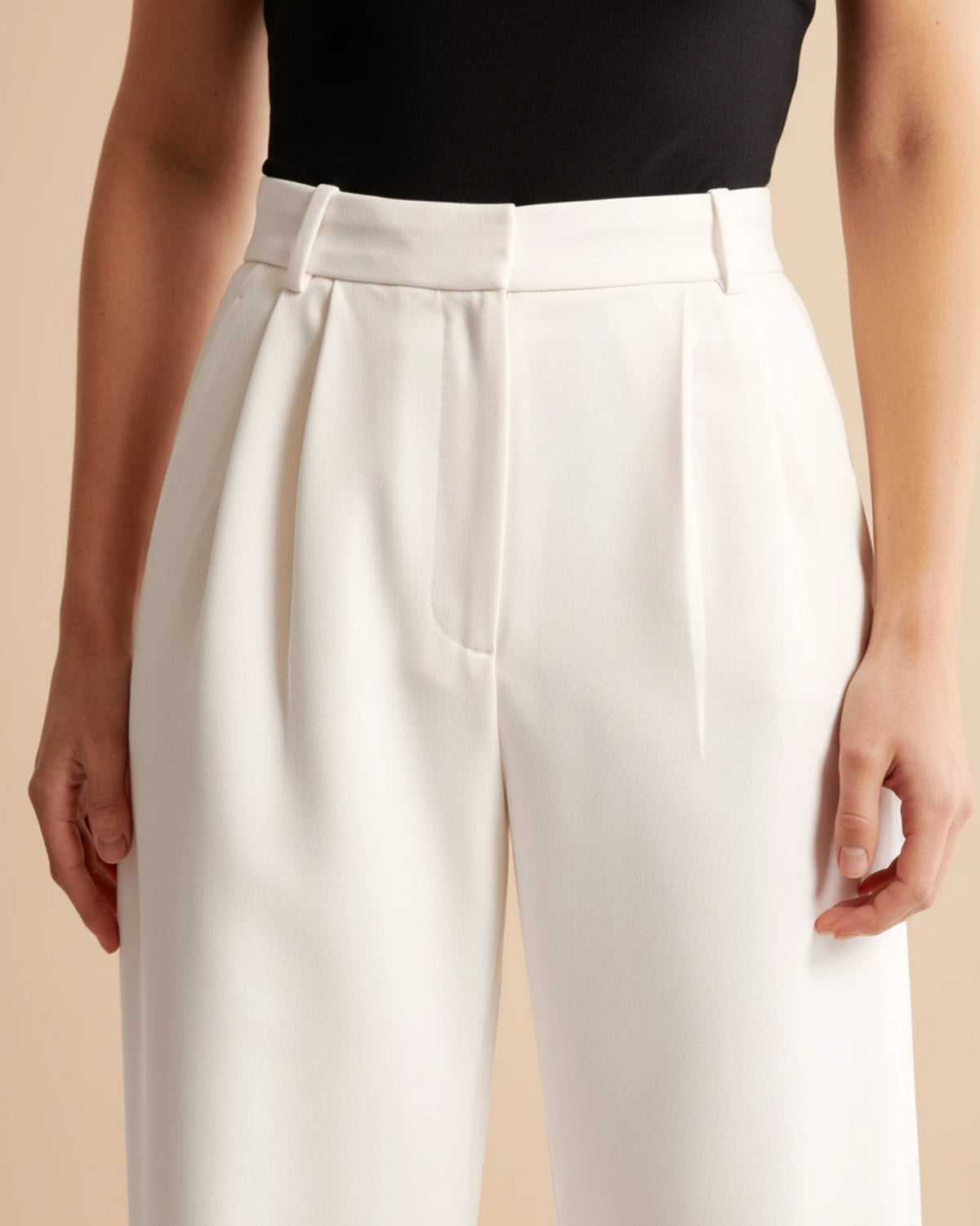 Pam | Women's High-Waisted Pleated Wide Leg Pants