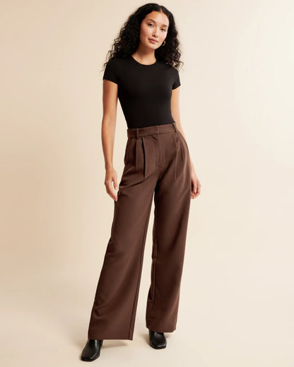 Pam | Women's High-Waisted Pleated Wide Leg Pants