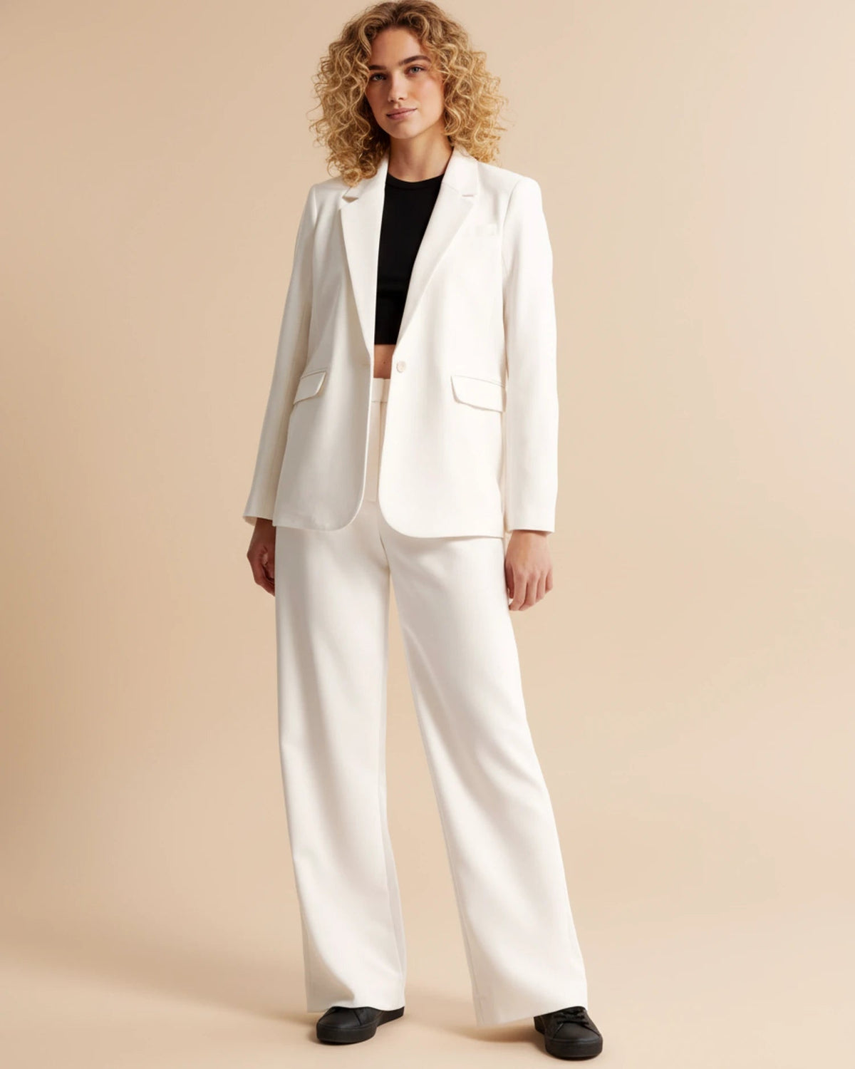 Pam | Women's High-Waisted Pleated Wide Leg Pants