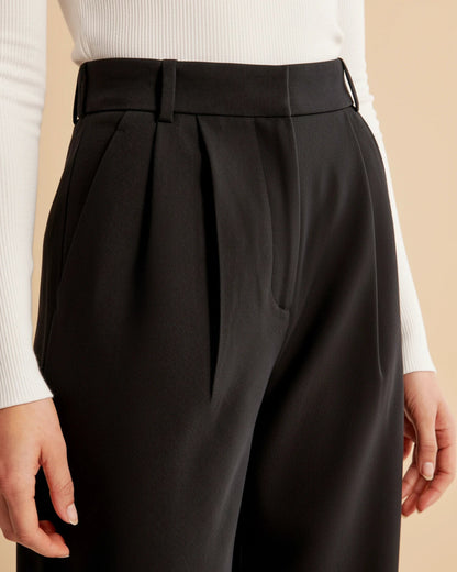 Pam | Women's High-Waisted Pleated Wide Leg Pants