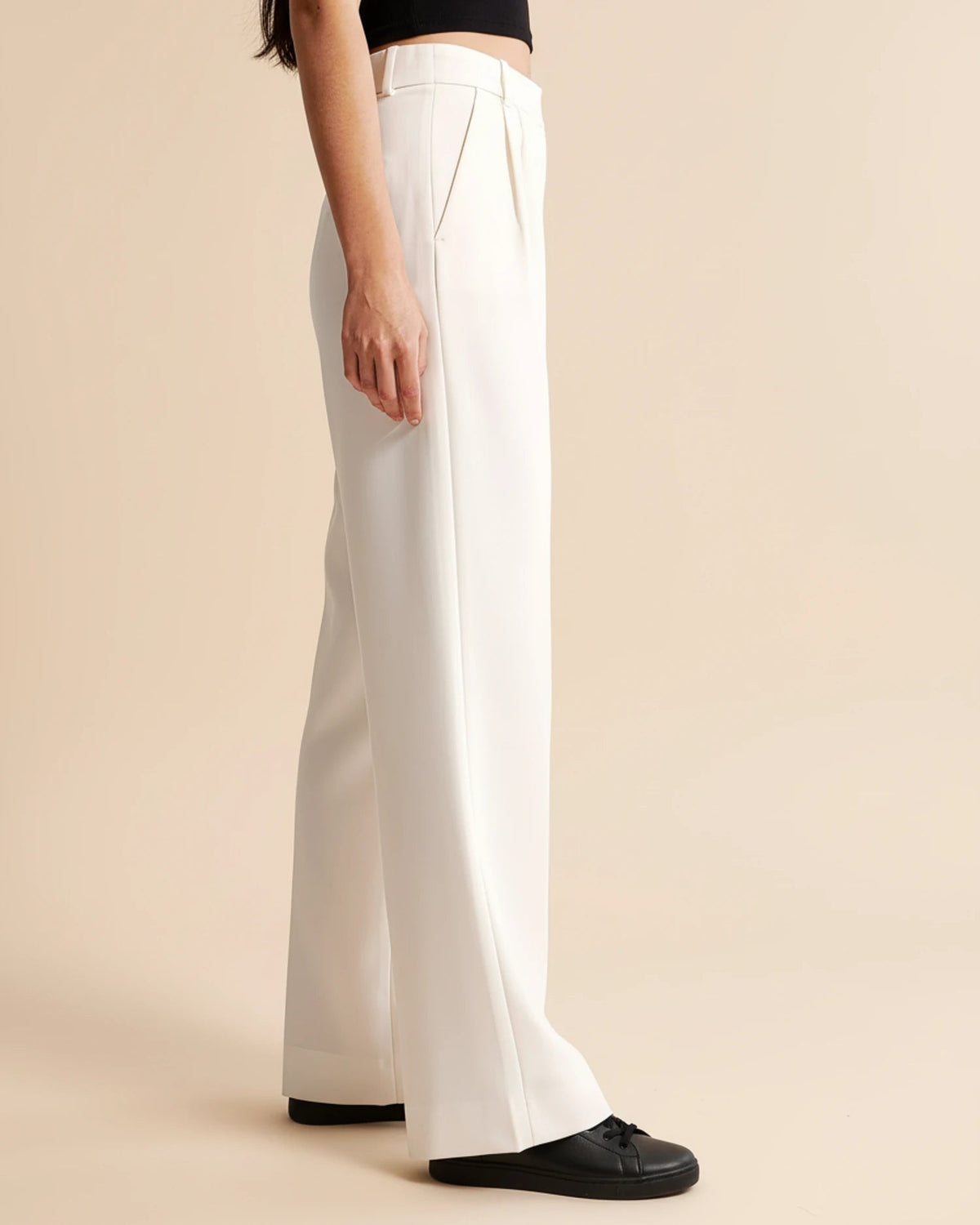 Pam | Women's High-Waisted Pleated Wide Leg Pants