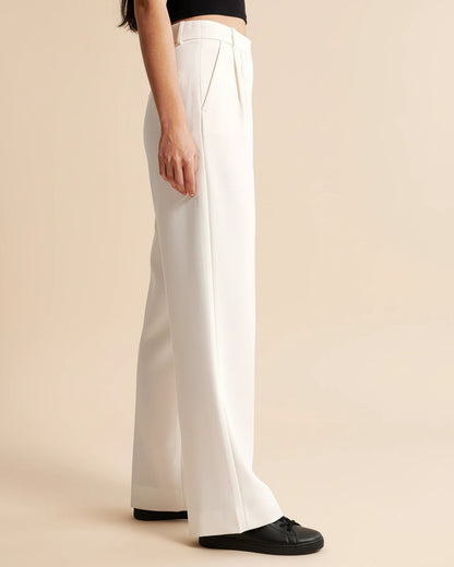 Pam | Women's High-Waisted Pleated Wide Leg Pants