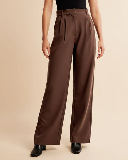 Pam | Women's High-Waisted Pleated Wide Leg Pants