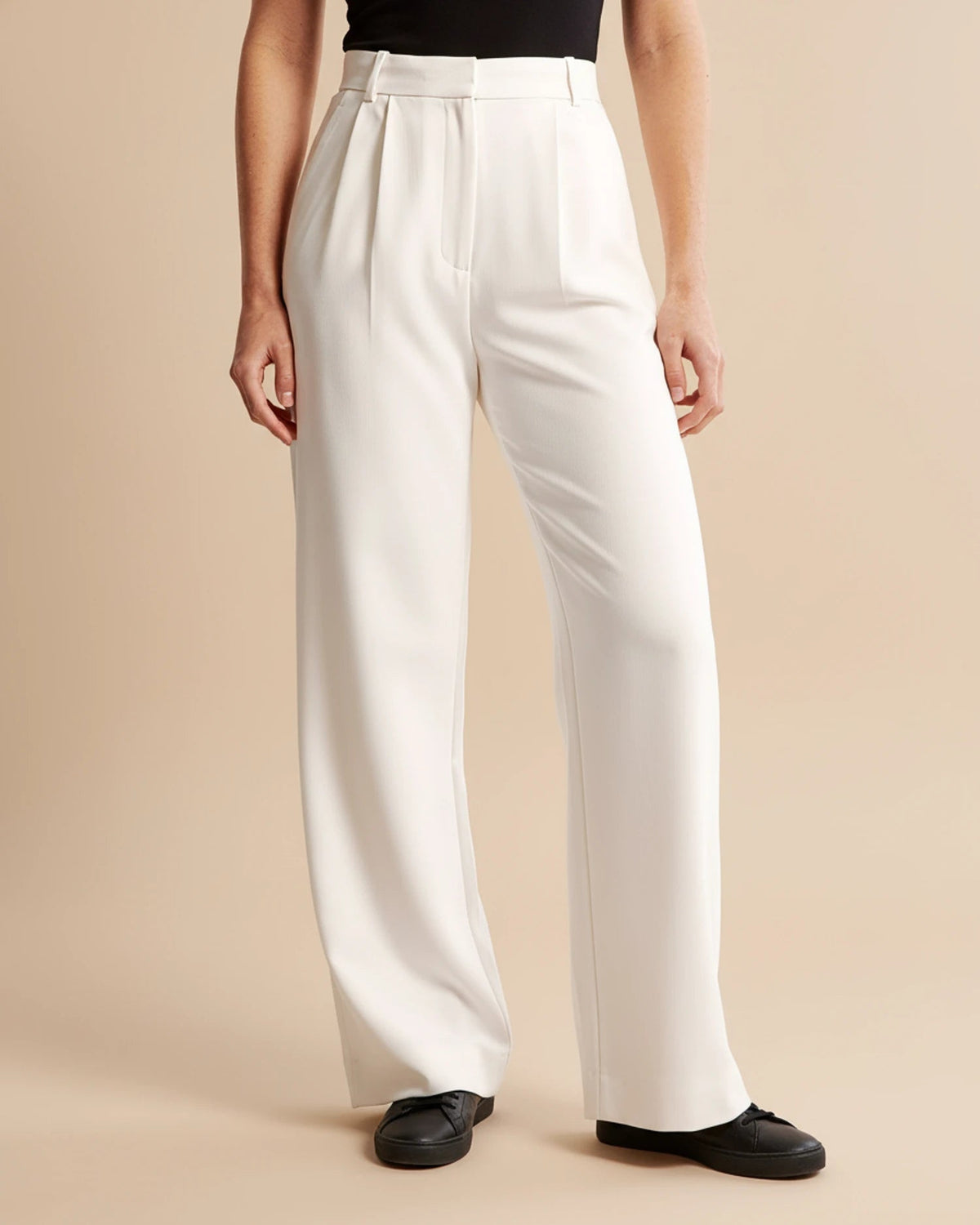 Pam | Women's High-Waisted Pleated Wide Leg Pants