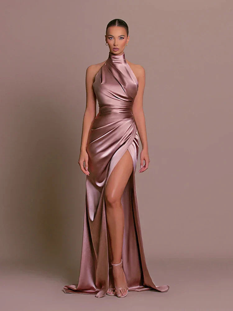 Pamela | Women's Halter Maxi Dress
