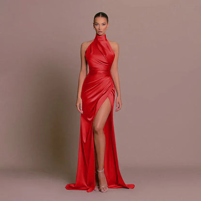 Pamela | Women's Halter Maxi Dress