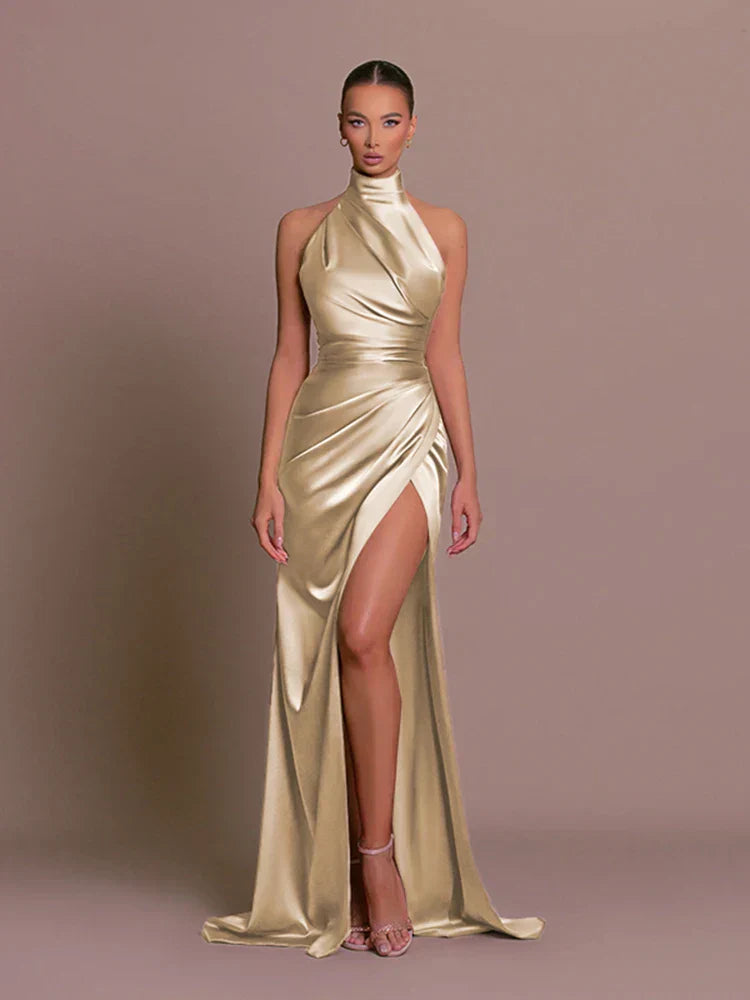 Pamela | Women's Halter Maxi Dress