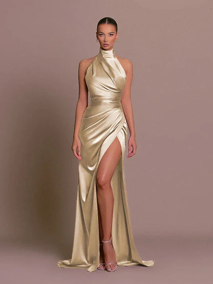 Pamela | Women's Halter Maxi Dress