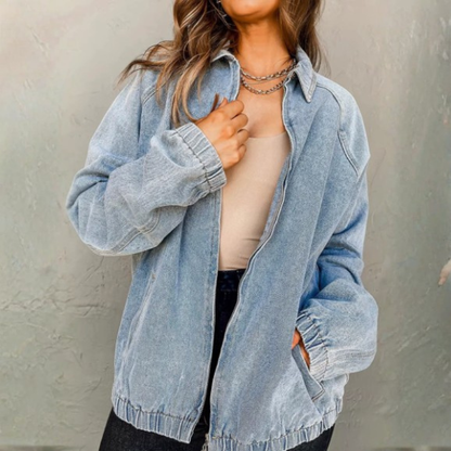 Patricia | Women's Zip-Up Bomber Jacket
