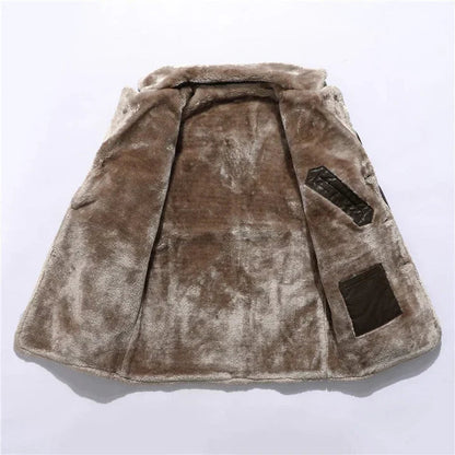 Percy | Men's Fur Collar Mid-Length Coat
