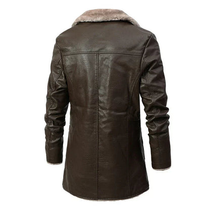 Percy | Men's Fur Collar Mid-Length Coat