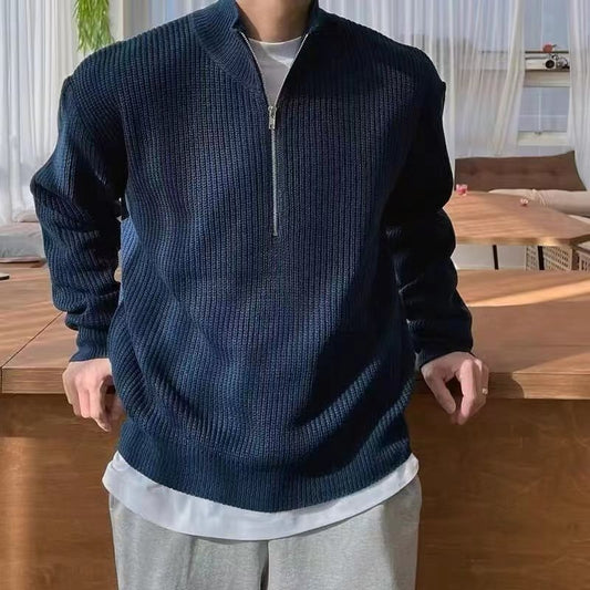 Peter | Men's Quarter-Zip Ribbed Sweater