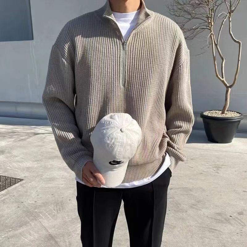 Peter | Men's Quarter-Zip Ribbed Sweater