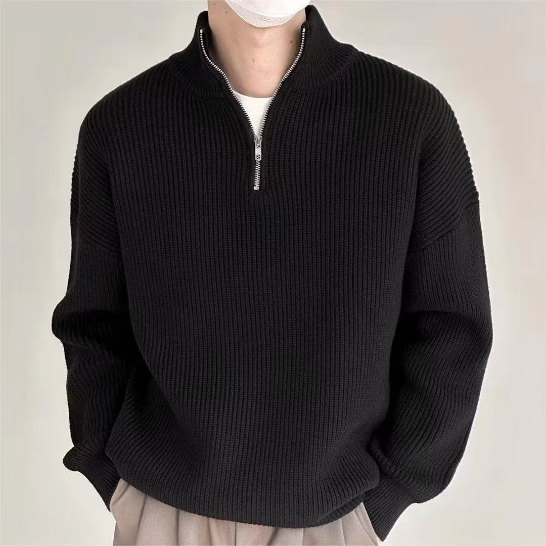 Peter | Men's Quarter-Zip Ribbed Sweater