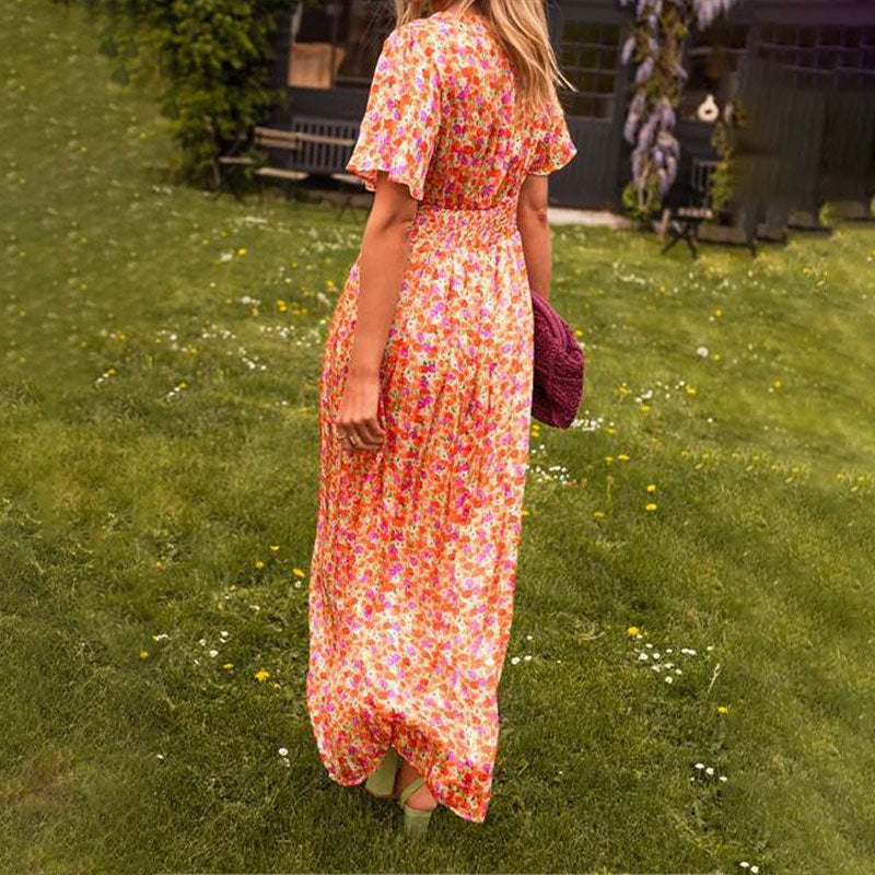 Phyllis | Women's V-Neck Maxi Dress