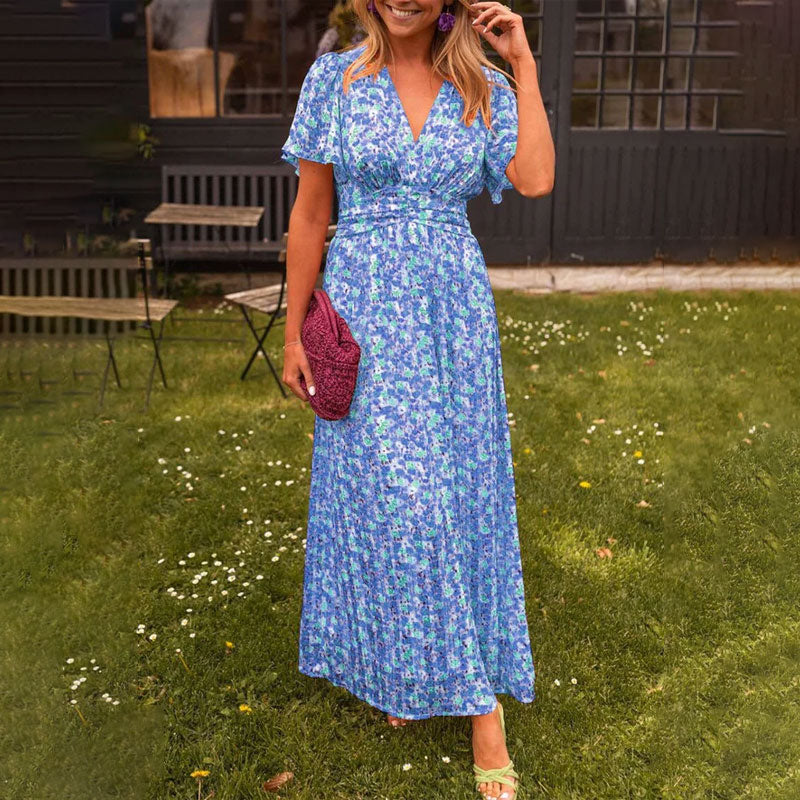 Phyllis | Women's V-Neck Maxi Dress