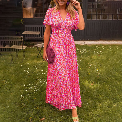 Phyllis | Women's V-Neck Maxi Dress