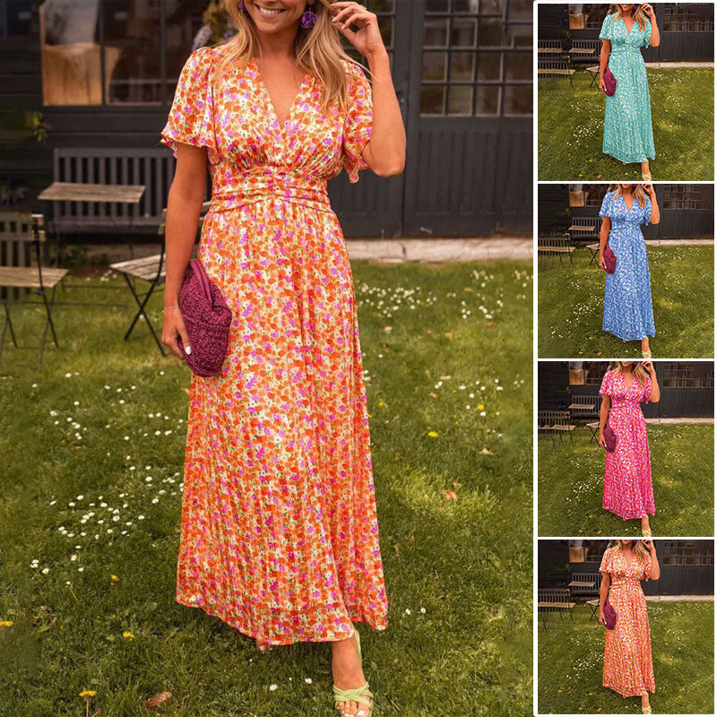Phyllis | Women's V-Neck Maxi Dress