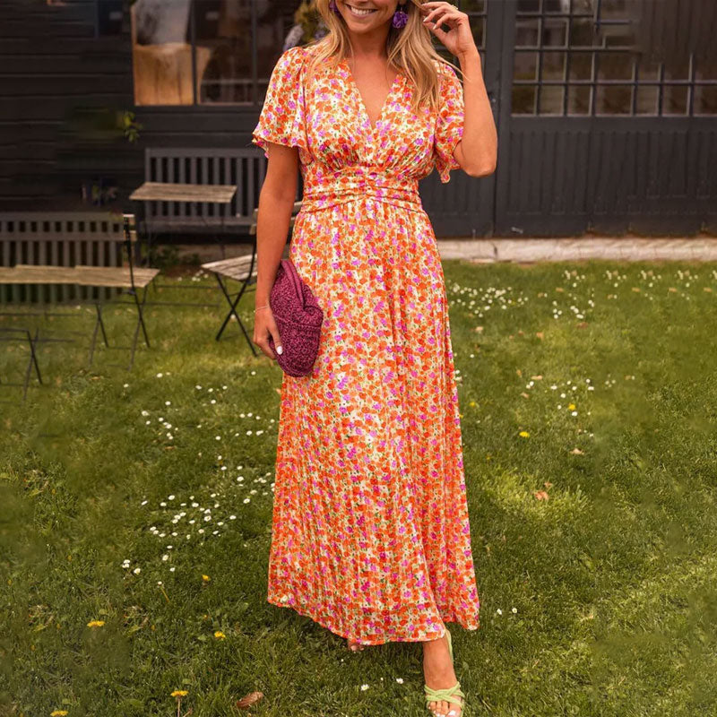 Phyllis | Women's V-Neck Maxi Dress