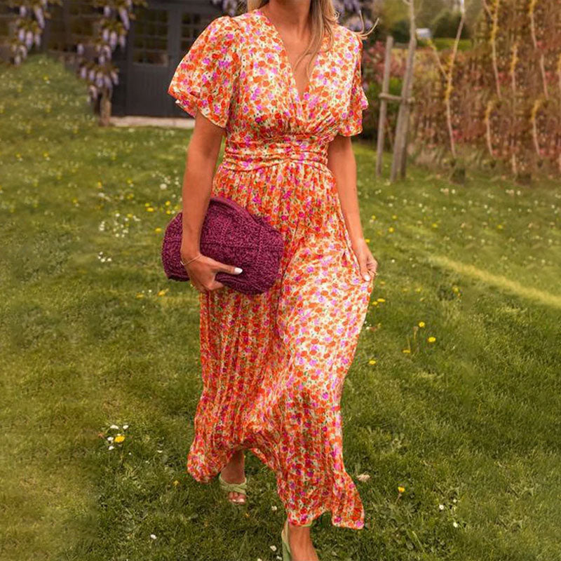 Phyllis | Women's V-Neck Maxi Dress