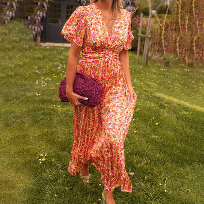 Phyllis | Women's V-Neck Maxi Dress