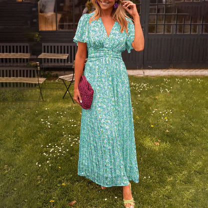 Phyllis | Women's V-Neck Maxi Dress