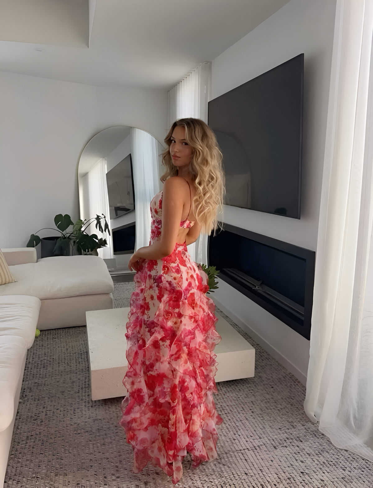 Piper | Women's Spaghetti Strap Floral Maxi Dress