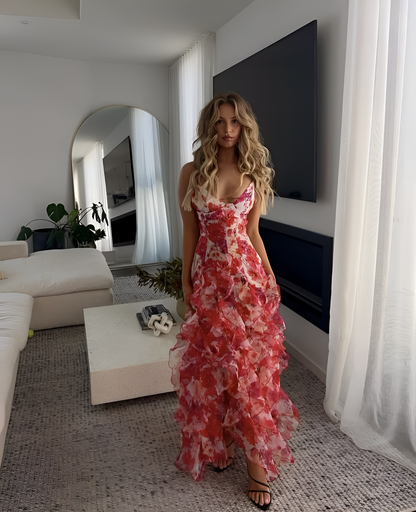 Piper | Women's Spaghetti Strap Floral Maxi Dress