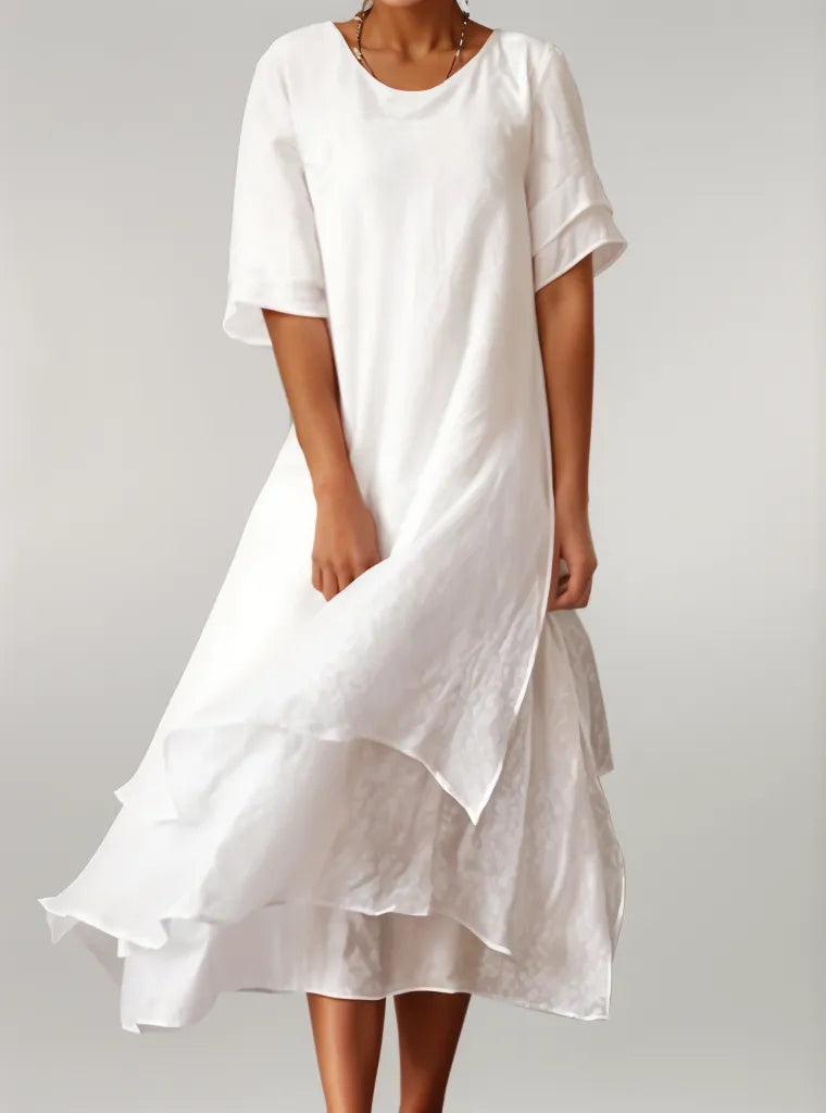 Piper | Women's Tiered A-Line Midi Dress