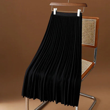 Pleated A-Line Skirt