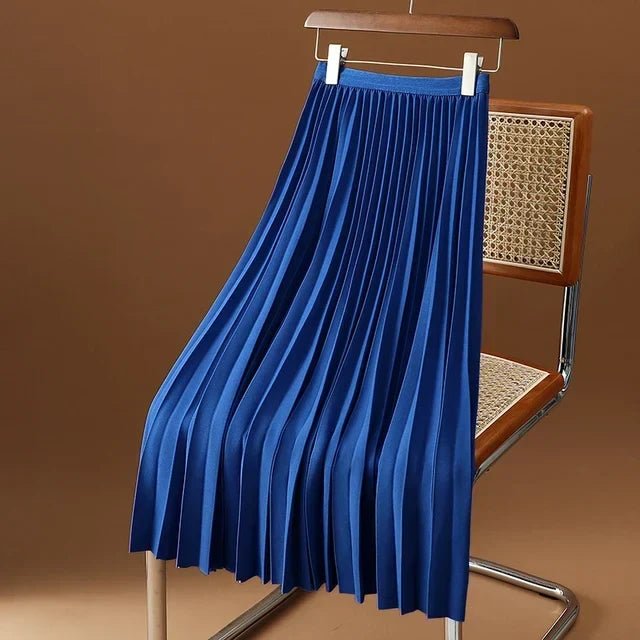 Pleated A-Line Skirt