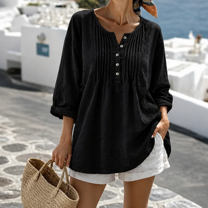 Pleated Tunic Blouse