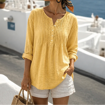 Pleated Tunic Blouse