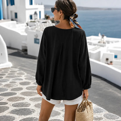 Pleated Tunic Blouse