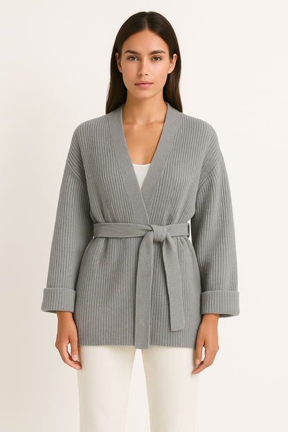 Polly | Women's Ribbed Knit Wrap Sweater