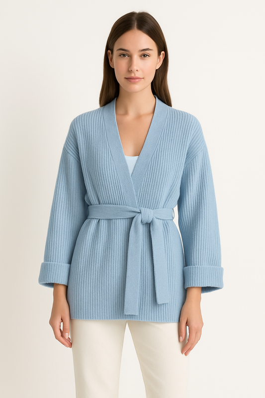 Polly | Women's Ribbed Knit Wrap Sweater