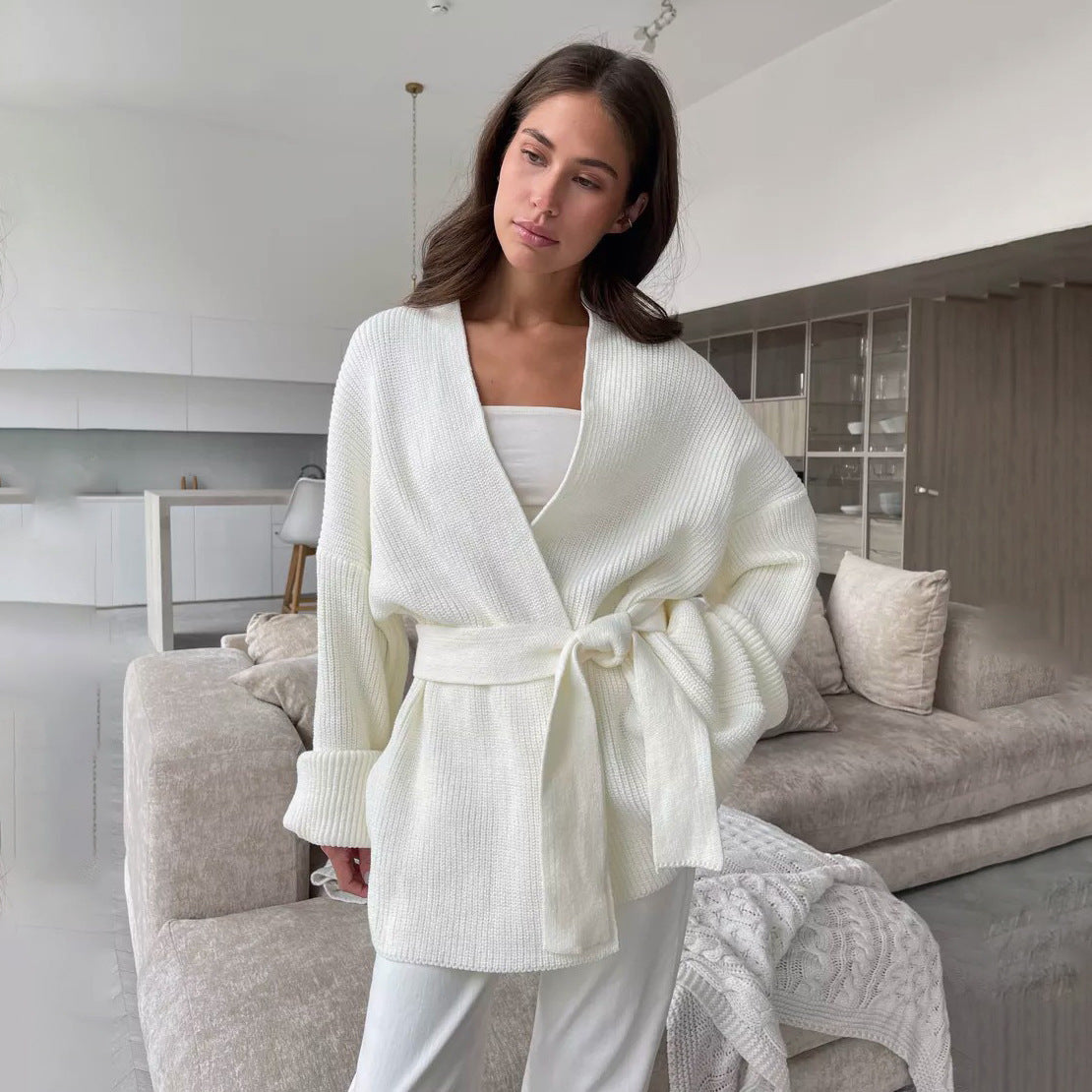 Polly | Women's Ribbed Knit Wrap Sweater