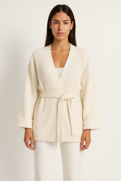 Polly | Women's Ribbed Knit Wrap Sweater