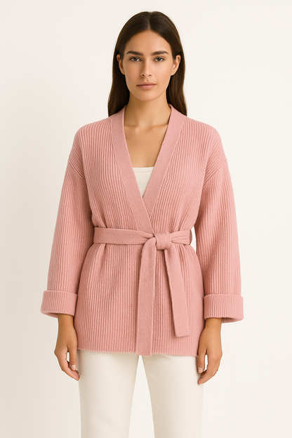 Polly | Women's Ribbed Knit Wrap Sweater