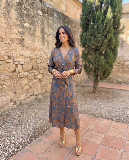 Printed Midi Dress