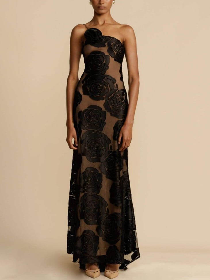 Priscilla | Women's One Shoulder Maxi Dress